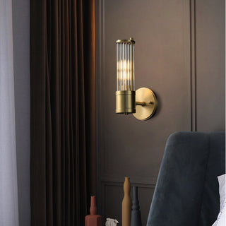 Glass & Brass Wall Sconce