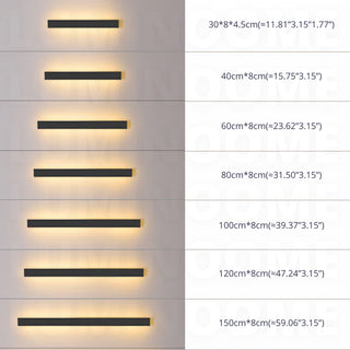 Minimalist Outdoor IP65 Waterproof Wall Lamp, Linear