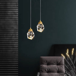 Diamond Shape Drop Cluster Pendant Light