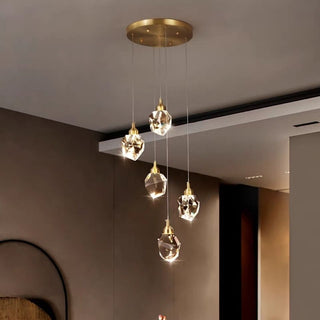 Diamond Shape Drop Cluster Pendant Light