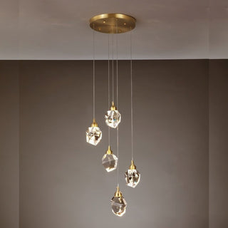 Diamond Shape Drop Cluster Pendant Light