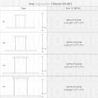 Minimalist Linear Pendant Light, Metal & Wood