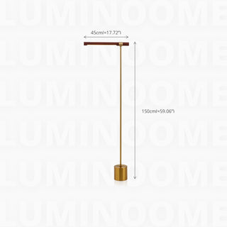 Linear Adjustable Floor Lamp, Metal & Wood