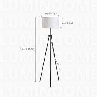 Fabric Iron Classic Tripod Floor Lamp