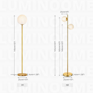 Simple Glass Ball Atmosphere Floor Lamp