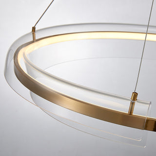 Luxury Creative Minimalist Metal Acrylic Ring Chandelier