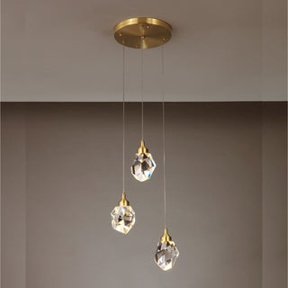 Diamond Shape Drop Cluster Pendant Light