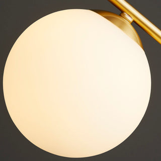 Simple Modern Frosted Glass Ball Golden Creative Pendant Lamp