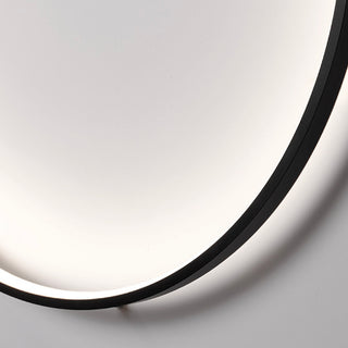 Minimalist Atmospheric Line Black Ring Wall Lamp，6 Sizes