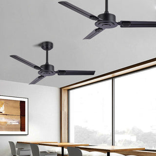 5-Blade Black Ceiling Fan, DIA 130CM