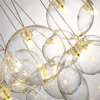 Glass Bubble Cluster Pendant Light, 3/5/9/15 Heads