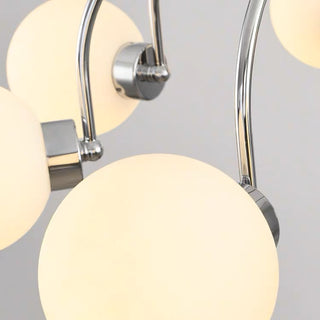 Chrome Retro Glass Bubble Chandelier