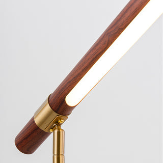 Linear Adjustable Floor Lamp, Metal & Wood