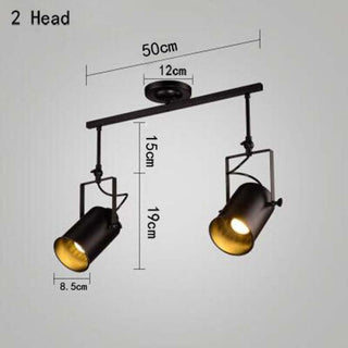 Adjustable Semi-Flush Mount Ceiling Light, 1/2/3/4 Heads