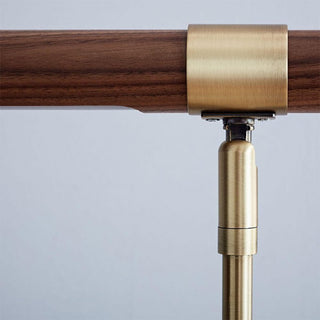 Linear Adjustable Floor Lamp, Metal & Wood