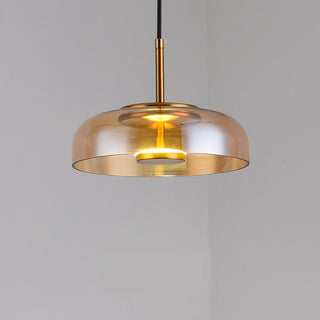 Minimalist Glass & Metal Pendant Light