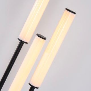 Black Acrylic Three-headed Pillar Floor Lamp