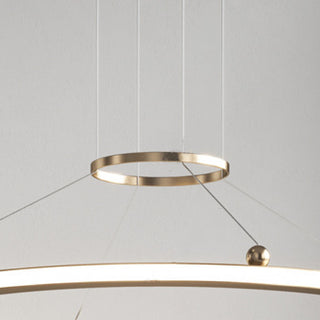 Simple Post-modern Ring Light Tube Chandelier