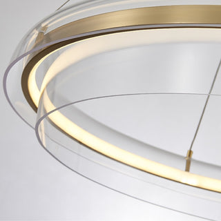 Luxury Creative Minimalist Metal Acrylic Ring Chandelier