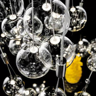 Glass Bubble Cluster Pendant Light, 3/5/9/15 Heads