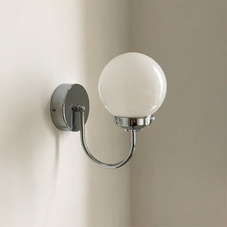 Retro Chrome Glass Bubble Wall Sconce