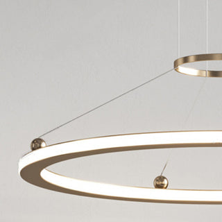 Simple Post-modern Ring Light Tube Chandelier