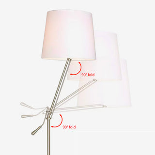 Classic Newton Adjustable Swing Arm Fabric Floor Lamp