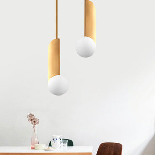 Metal Note Glass Ball Pendant Light