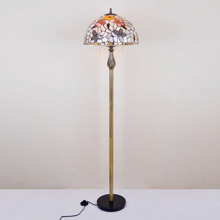 Butterfly & Flower Floor Lamp, Metal, 63"