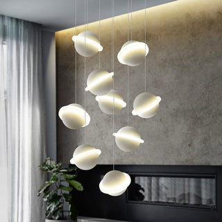 White Planet Halo Fantasy Pendant Light