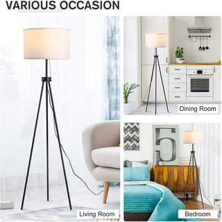 Fabric Iron Classic Tripod Floor Lamp