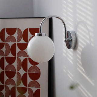 Retro Chrome Glass Bubble Wall Sconce