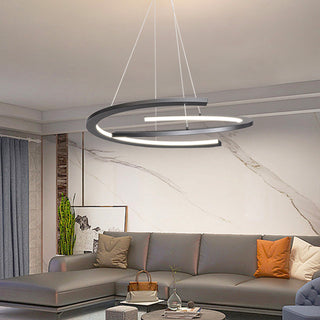 Simple Creative Spiral Semi-circular Chandelier