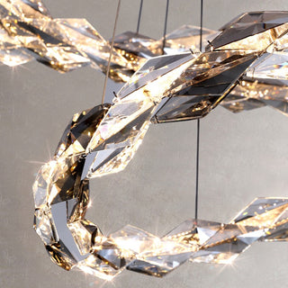 Crystal Ring Pendant Light, 1/2 Ring