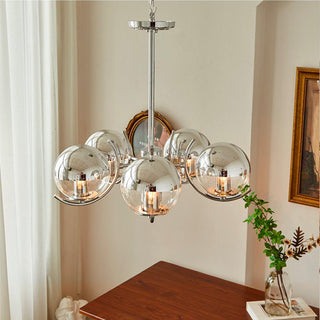 Chrome Industrial Style Chandelier, 3/4/5 Heads