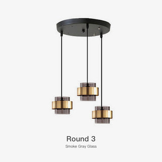 Glass & Brass Cluster Pendant Light