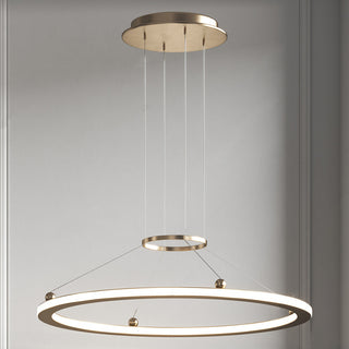 Simple Post-modern Ring Light Tube Chandelier