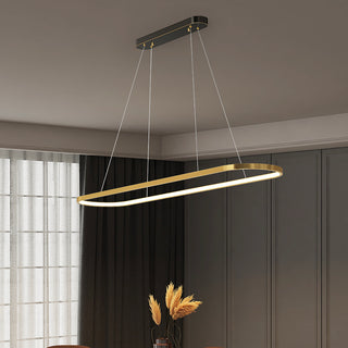 Minimalist Oval Gold Pendant Light