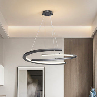 Simple Creative Spiral Semi-circular Chandelier