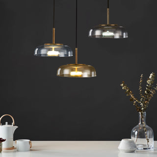 Minimalist Glass & Metal Pendant Light