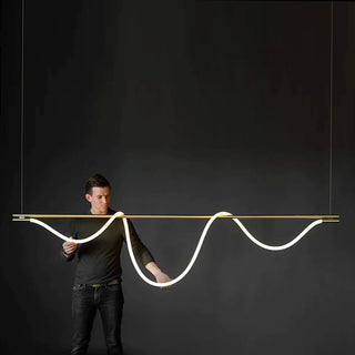 Creative Linear Curved Pendant Light