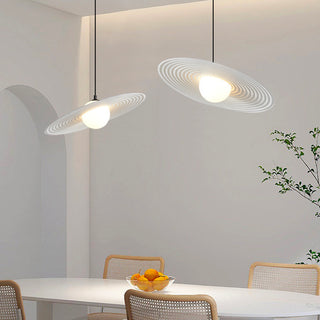 Water Ripple Straw Hat Post Modern Minimalist Art Pendant Light