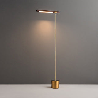 Linear Adjustable Floor Lamp, Metal & Wood