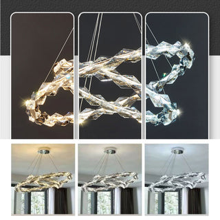 Crystal Ring Pendant Light, 1/2 Ring