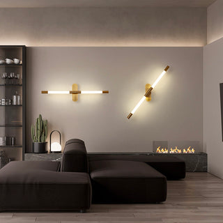 Minimalist Brass Rotatable Line Wall Light