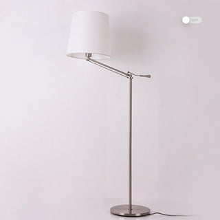 Classic Newton Adjustable Swing Arm Fabric Floor Lamp