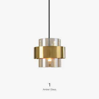 Glass & Brass Cluster Pendant Light