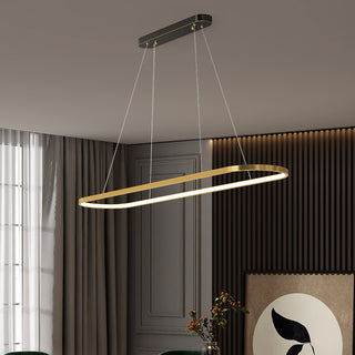 Minimalist Oval Gold Pendant Light