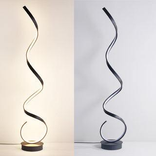 Creative Spiral Line Art Minimalist Black Floor Lamp