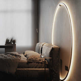 Minimalist Atmospheric Line Black Ring Wall Lamp，6 Sizes